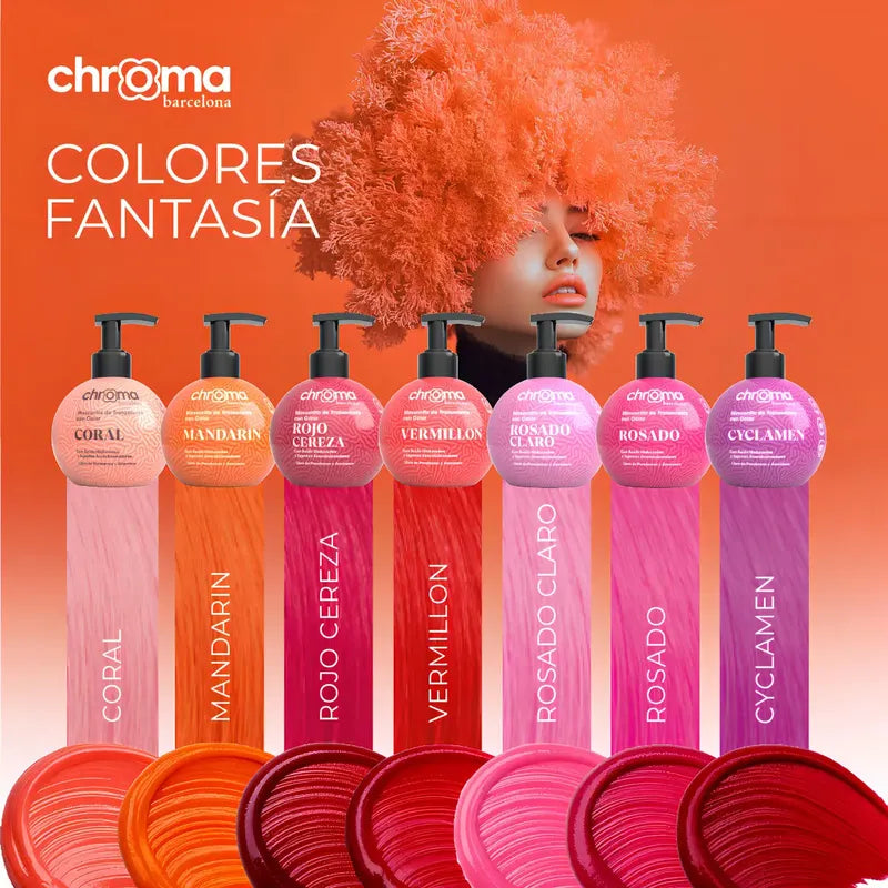 Chroma Barcelona Matizador Semi Permamente 250 Ml Tono Rojo Fuego