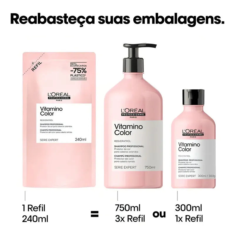 Shampoo Vitamino Color Refil 240ml L'oréal Professionnel