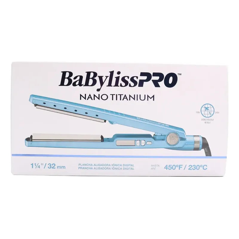 Plancha Babylisspro Nano Titanium Iónica Digital Azul 220v Azul
