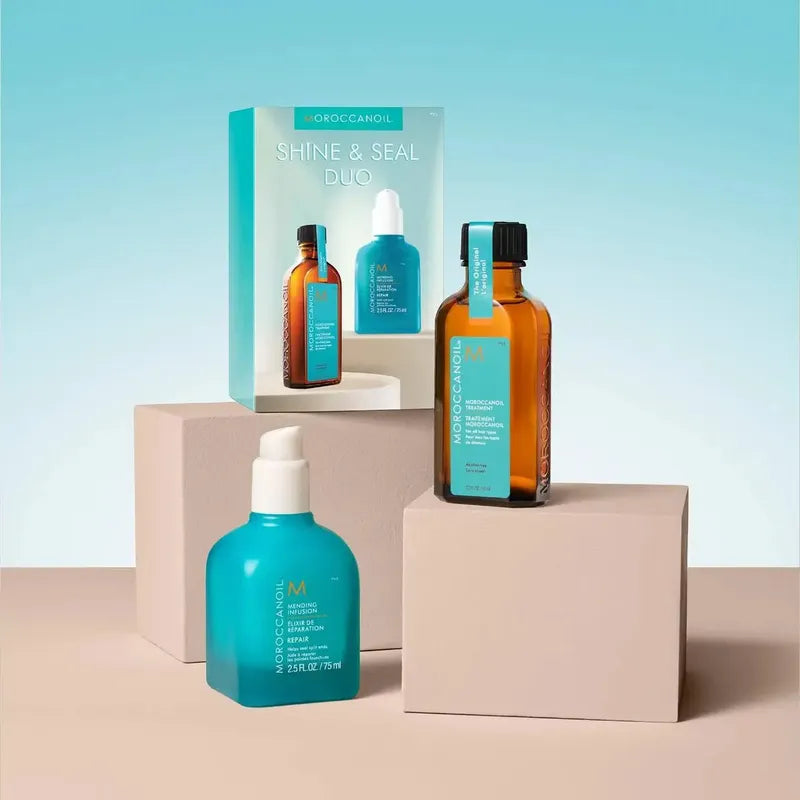Dúo Moroccan Oil Shine & Seal Brillo Y Reparación En Un Kit