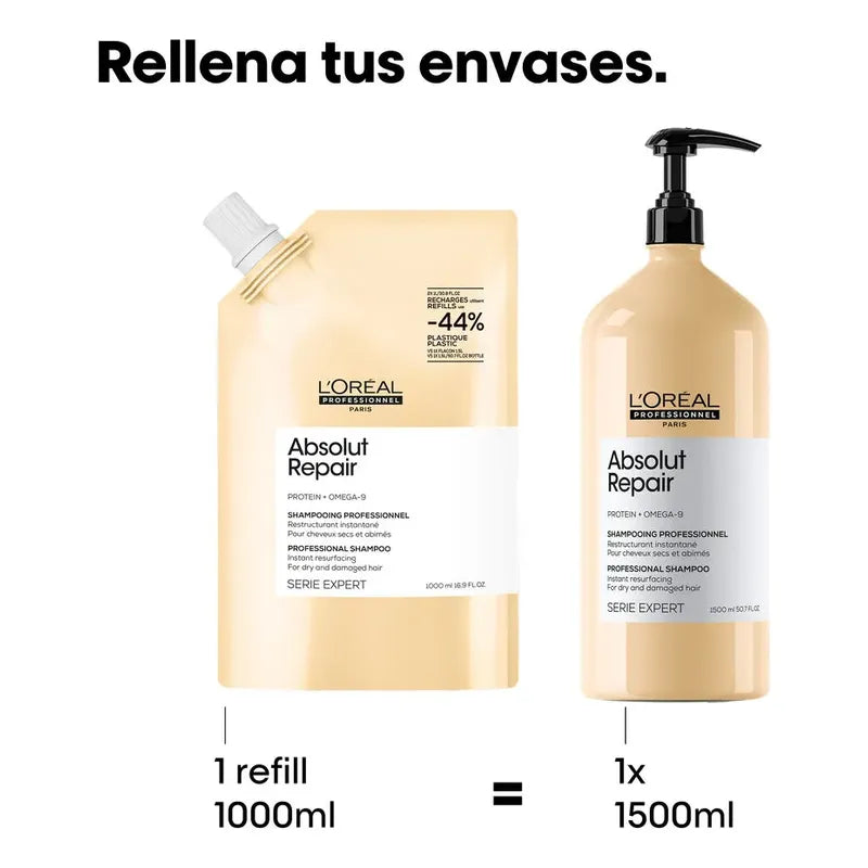 Shampoo Absolut Repair 1000ml Refill Recarga Loreal