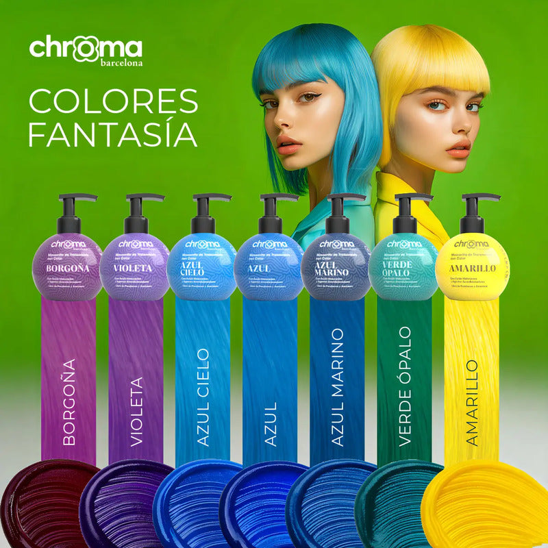 Chroma Barcelona Matizador Semi Permamente 250 Ml Tono Rojo Fuego