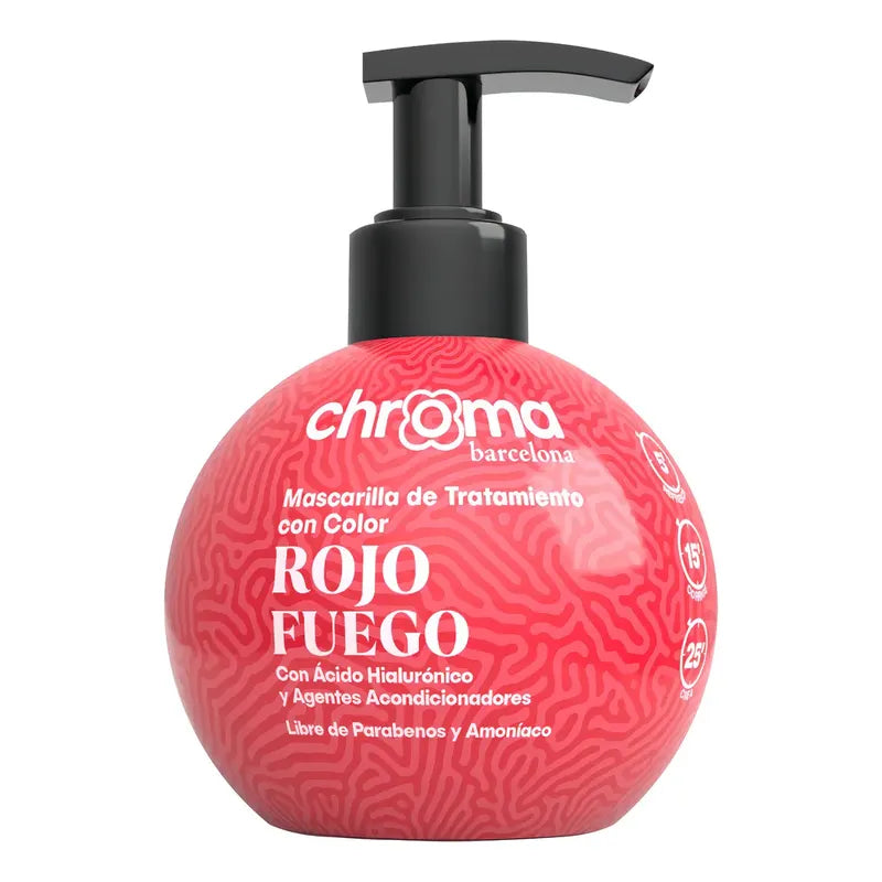 Chroma Barcelona Matizador Semi Permamente 250 Ml Tono Rojo Fuego