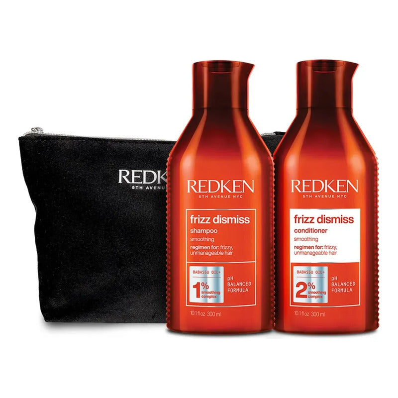 Pack Sh Y Ac Frizz Dismiss 300 Ml Redken + Cosmetiquero