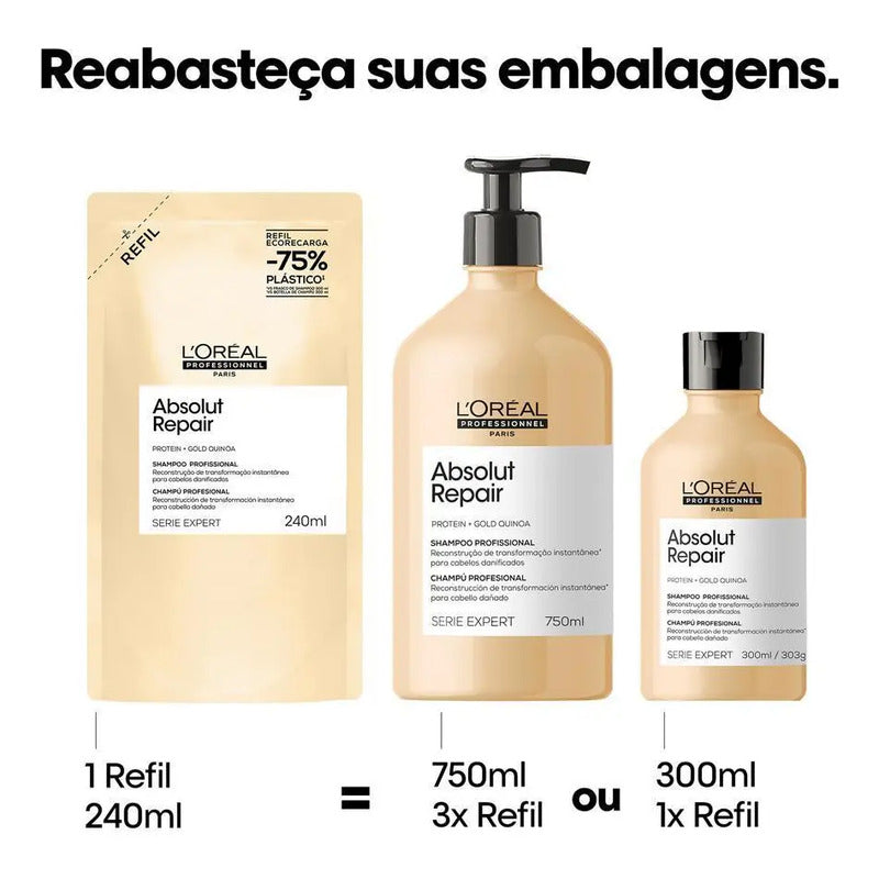 Shampoo Absolut Repair Refil 240ml L'oréal Professionnel