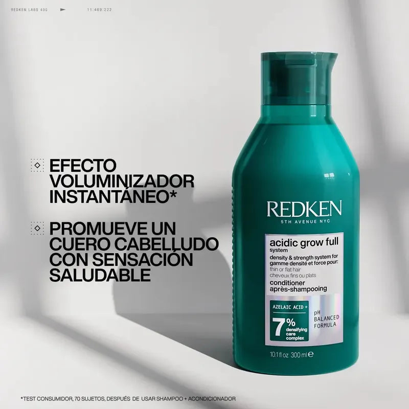 Acondicionador Densificador Cabello Fino Acidic Grow 300ml
