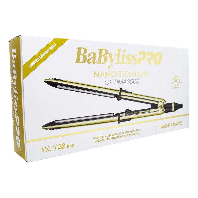 Babyliss Pro Planchita Alisado Pelo Plancha Optima 3000 Gold Color Dorado
