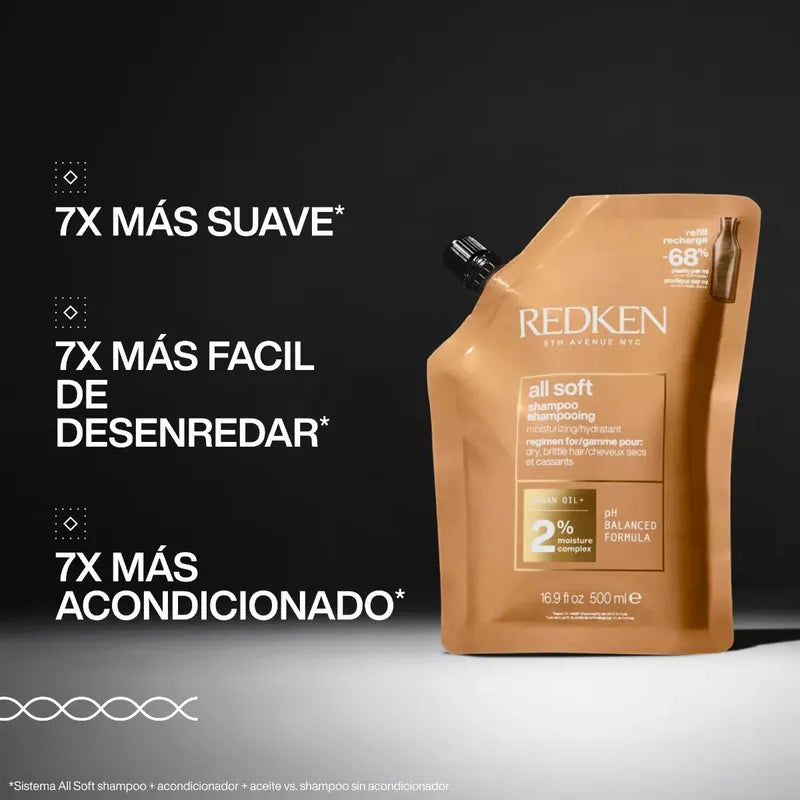 Shampoo Hidratante All Soft Refill 500ml Redken