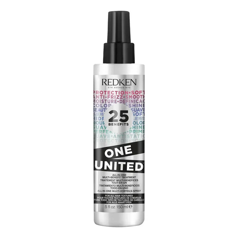 Redken One United Tratamiento Sin Enjuague Multibeneficios, Brinda Suavidad, Protección Térmica Y Control De Frizz, Fortaleciendo La Fibra Capilar 150 Ml