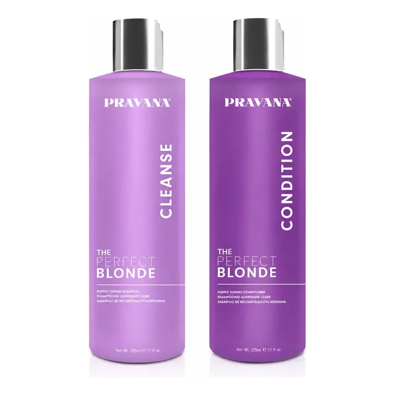 Pravana The Perfect Blonde Kit Shampoo + Acondicionador Matizador Rubios 325ml