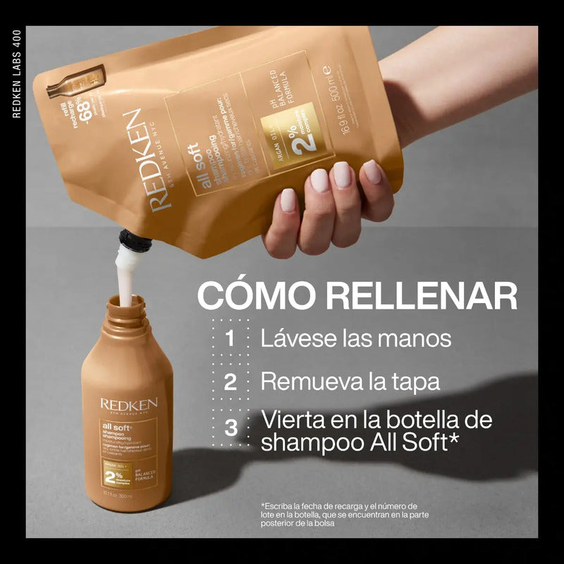 Shampoo Hidratante All Soft Refill 500ml Redken