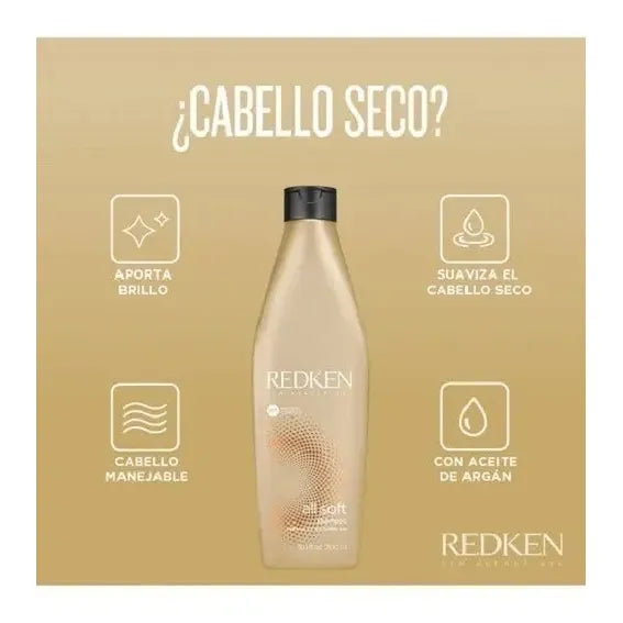 Redken Pack Shampoo All Soft 300 Ml + One United 30 Ml-cosm.