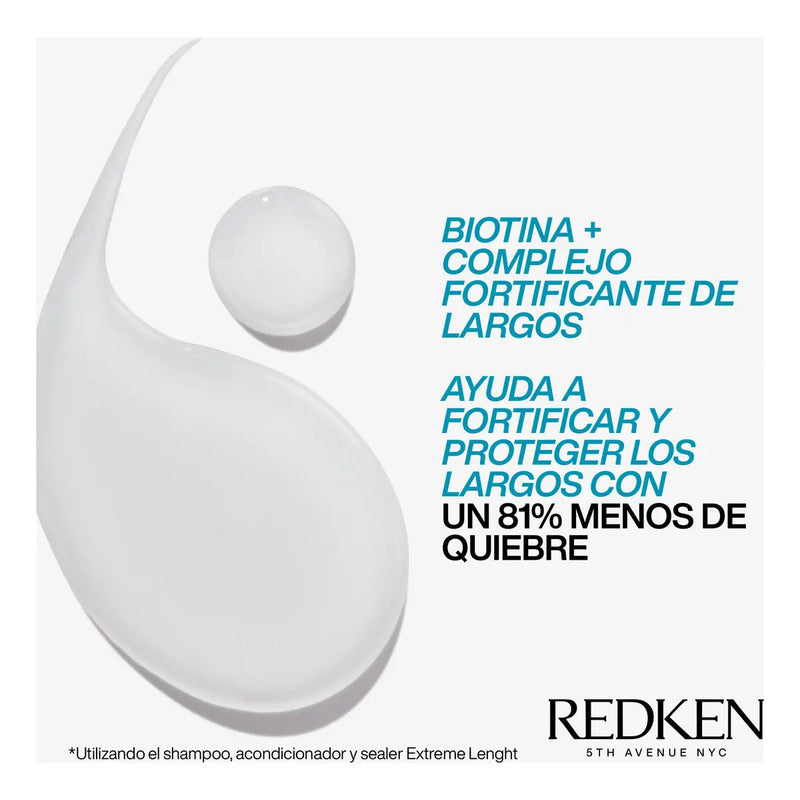 Shampoo Fortalecedor De Largos Cabello Quebradizo Extreme Length 300ml Redken Redken Extreme Lenght Shampoo Extreme Lenght Redken Con Ph Balanceado E3460800 Shampoo
